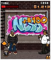 Hip Hop Immortals (J2ME) screenshot: The Graffiti Minigame