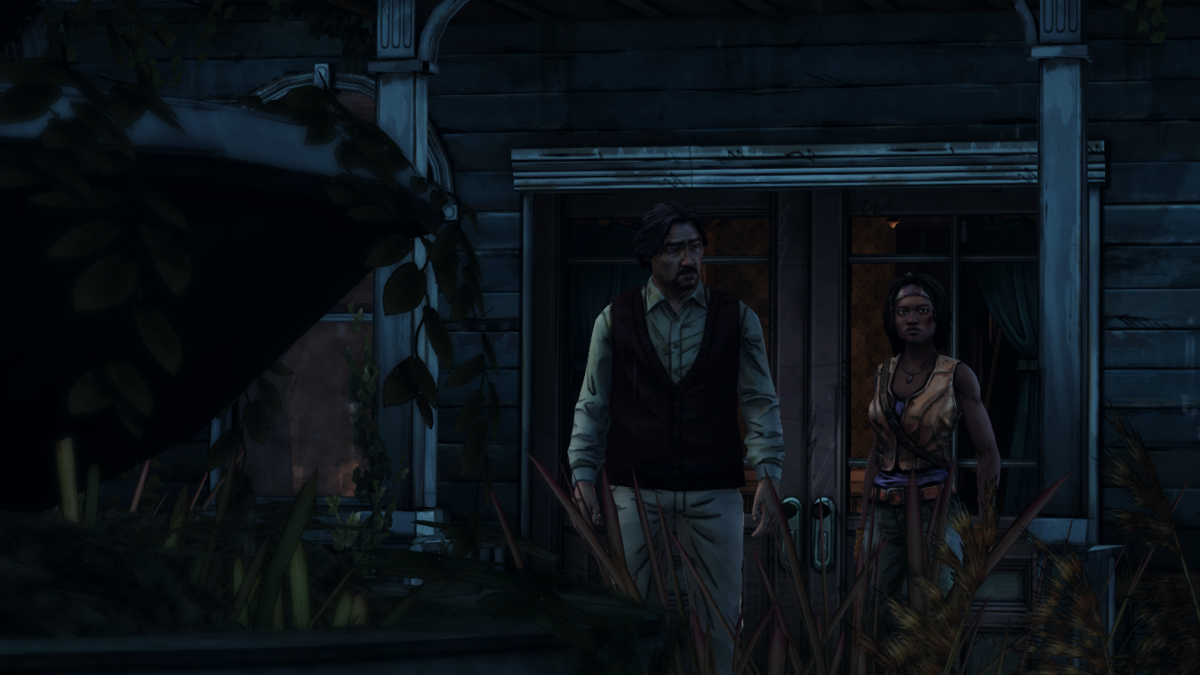 The Walking Dead: Michonne (Macintosh) screenshot: Episode 2 - Talking to Sam's father