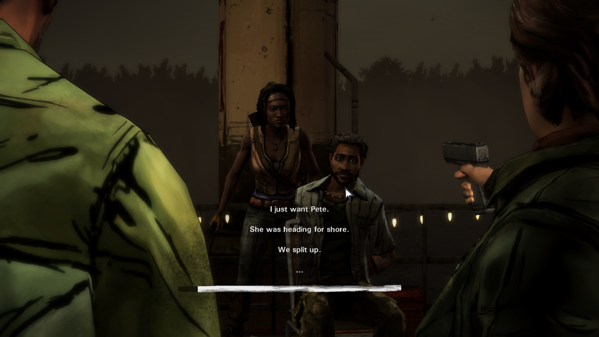 The Walking Dead: Michonne (Macintosh) screenshot: Episode 2 - Busted