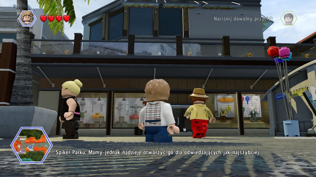 LEGO Jurassic World (PlayStation 4) screenshot: back to the park