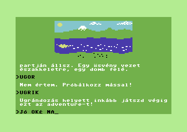 A bosszú (Commodore 64) screenshot: Does not let me jump