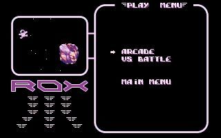 r0x (Atari ST) screenshot: Play menu.