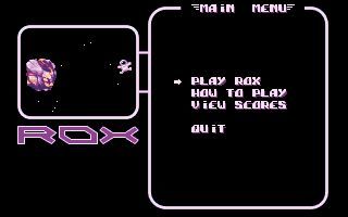 r0x (Atari ST) screenshot: Main menu.