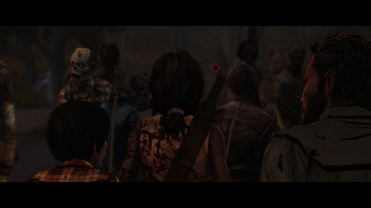 The Walking Dead: Michonne (Macintosh) screenshot: Episode 2 - Moving through the horde