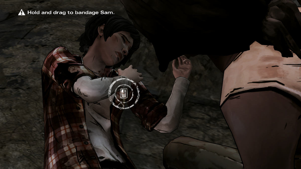 The Walking Dead: Michonne (Macintosh) screenshot: Episode 2 - Sam got shot