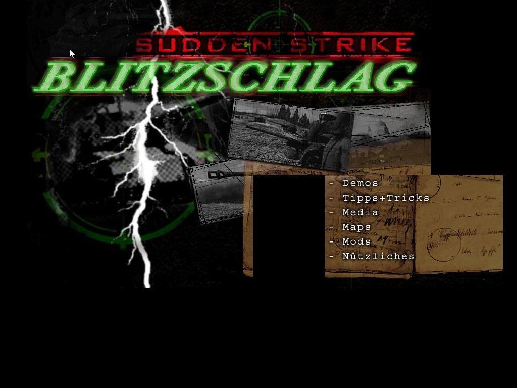 Blitzschlag (Windows) screenshot: Menu