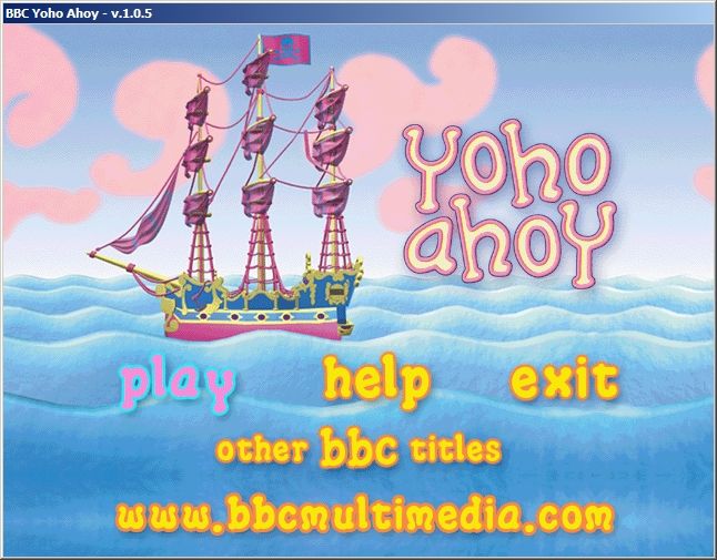 Yoho Ahoy: All Aboard! (Windows) screenshot: The good ship Yoho and the main menu