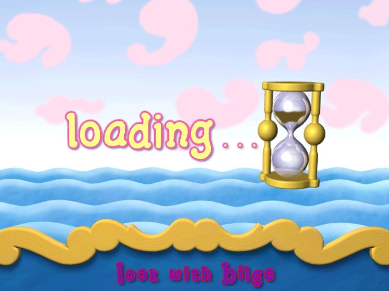 Yoho Ahoy: All Aboard! (Windows) screenshot: The load screen is standard apart from the name which changes with each game