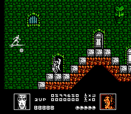 Silver Surfer (NES) screenshot: There's never anything good behind Door #1.