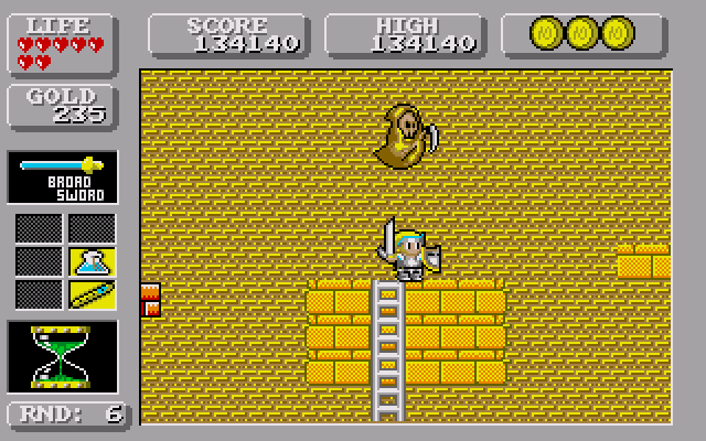 Wonder Boy in Monster Land (Amiga) screenshot: The Pyramid