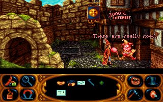 Simon the Sorcerer II: The Lion, the Wizard and the Wardrobe (DOS) screenshot: Jester