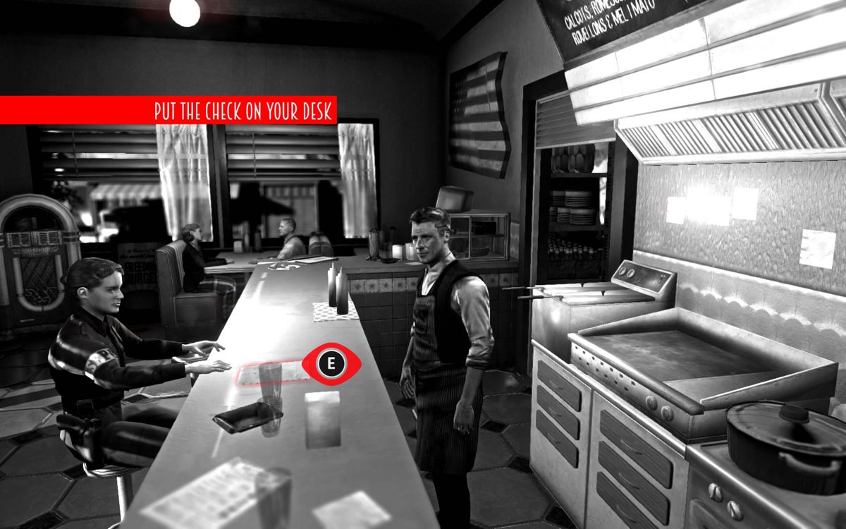 Blues and Bullets: Episode 1 - The End of Peace (Windows) screenshot: Eliot Ness in his bar