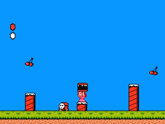 Super Mario Bros. 2 (NES) screenshot: This bomb will destroy all the creatures in the area