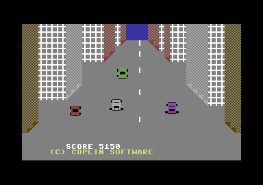 007 Car Chase (Commodore 64) screenshot: In a different environment now