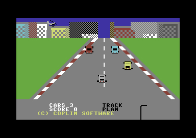 007 Car Chase (Commodore 64) screenshot: The game