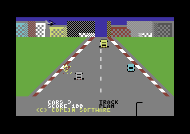 007 Car Chase (Commodore 64) screenshot: Killed a car