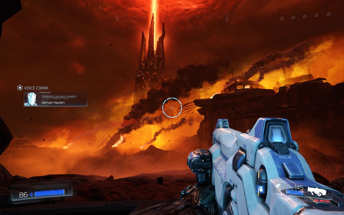 Doom (Windows) screenshot: Find a way to disrupt the energy.