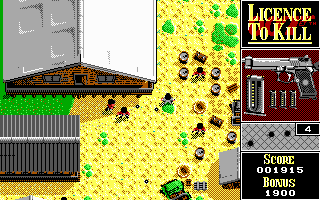 007: Licence to Kill (DOS) screenshot: Trying to avoid getting killed (EGA)