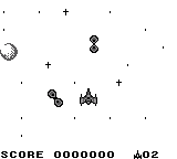Solar Striker (Game Boy) screenshot: Level 1