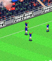 2005 Real Soccer (J2ME) screenshot: Celebration after a goal