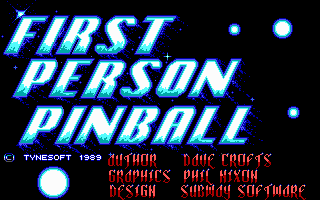 1st Person Pinball (DOS) screenshot: Title Screen