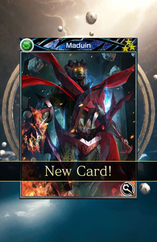 Mobius Final Fantasy (Android) screenshot: A new card as a reward