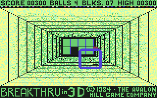 3-D Brickaway (Commodore 64) screenshot: Level 2