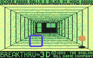 3-D Brickaway (Commodore 64) screenshot: The ball got by me