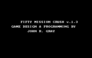 50 Mission Crush (DOS) screenshot: Title screen