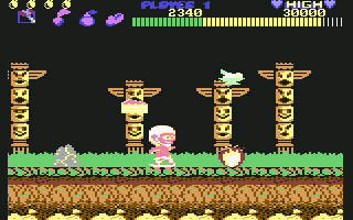 Wonder Boy (Commodore 64) screenshot: Skating