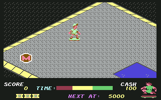 720º (Commodore 64) screenshot: Starting location (Mindscape)