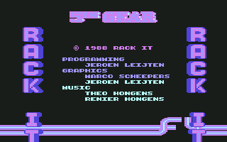 5th Gear (Commodore 64) screenshot: Title and credits