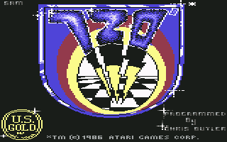 720º (Commodore 64) screenshot: Title screen (U. S. Gold)