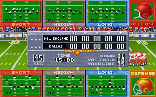 ABC Monday Night Football (DOS) screenshot: Choose a play.