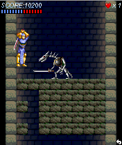 Actraiser (J2ME) screenshot: The boss of the entirely vertical second level