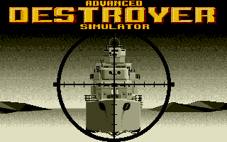 Advanced Destroyer Simulator (DOS) screenshot: Title screen.