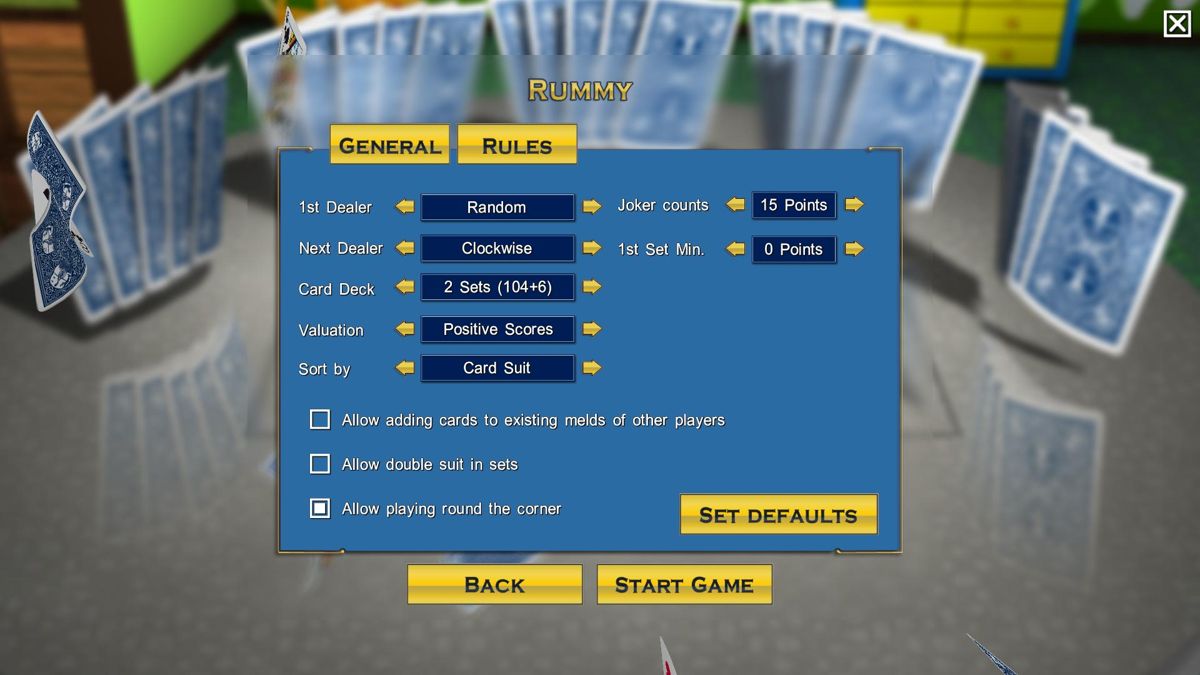 Screenshot of Bicycle Rummy (Windows, 2010) MobyGames