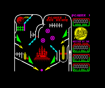Advanced Pinball Simulator (ZX Spectrum) screenshot: Game start