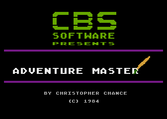 Adventure Master (Atari 8-bit) screenshot: Title Screen
