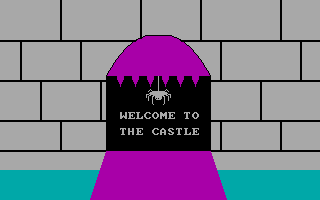 Adventures in Math (DOS) screenshot: Like it says..."Welcome to the Castle!"