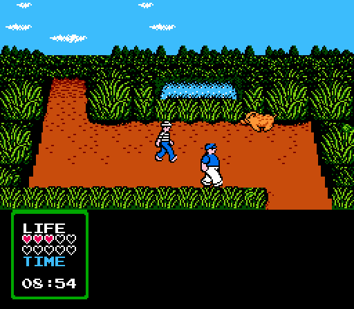 The Adventures of Gilligan's Island (NES) screenshot: A wild boar charges forward