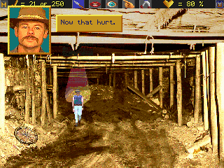 The Adventures of Down Under Dan (DOS) screenshot: Mine