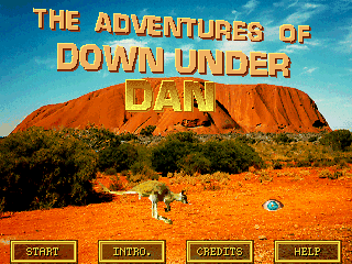 The Adventures of Down Under Dan (DOS) screenshot: Title screen