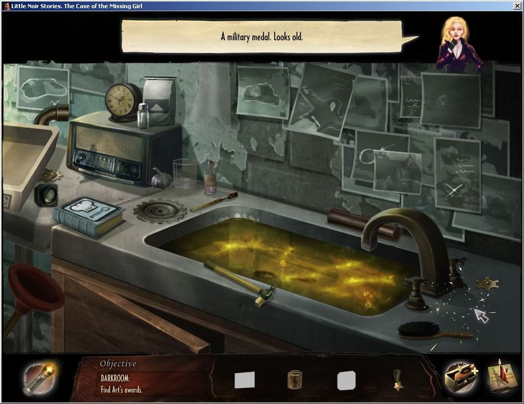 Little Noir Stories: The Case of the Missing Girl (Windows) screenshot: Retrieving stolen trophies