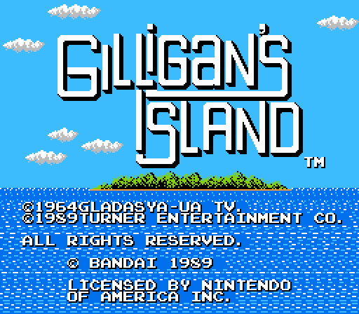 The Adventures of Gilligan's Island (NES) screenshot: Game title screen