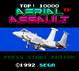 Aerial Assault (Game Gear) screenshot: Title