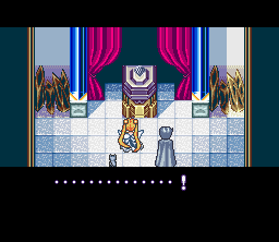 Bishōjo Senshi Sailor Moon: Another Story (SNES) screenshot: The queen consults the Silver Crystal