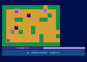 Age of Adventure (Atari 8-bit) screenshot: Being Attacked by a beast