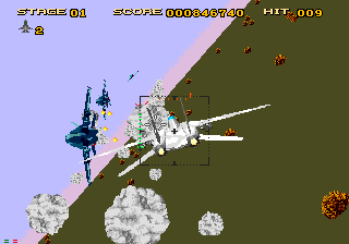 After Burner III (SEGA CD) screenshot: Enemies come fast & furious.