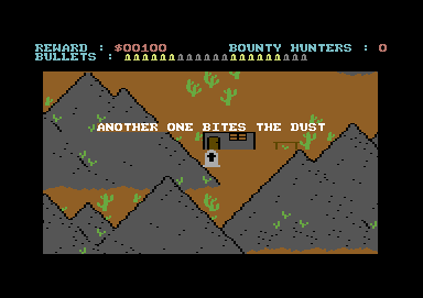 A Fi$tful of Buck$ (Commodore 64) screenshot: Game over